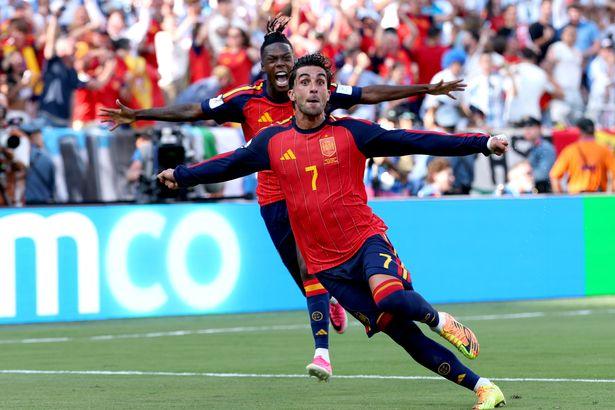 Spanish Football Fans Celebrate World Cup Victory in London Streets