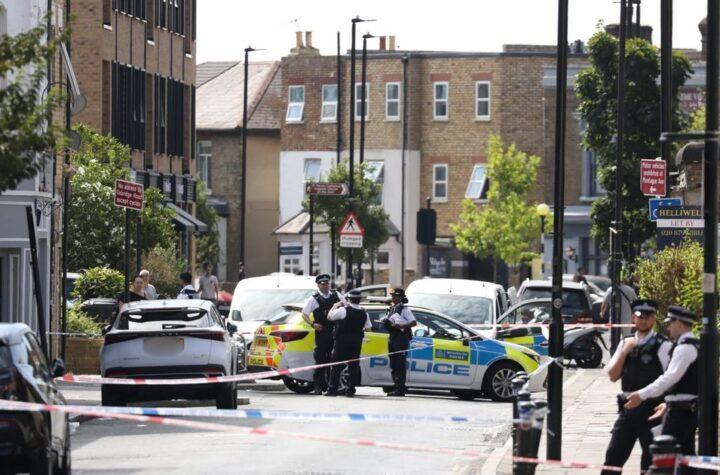 First Images Emerge from Hanwell Stabbing Scene as Forensics Team Collects Evidence Behind Police Cordon