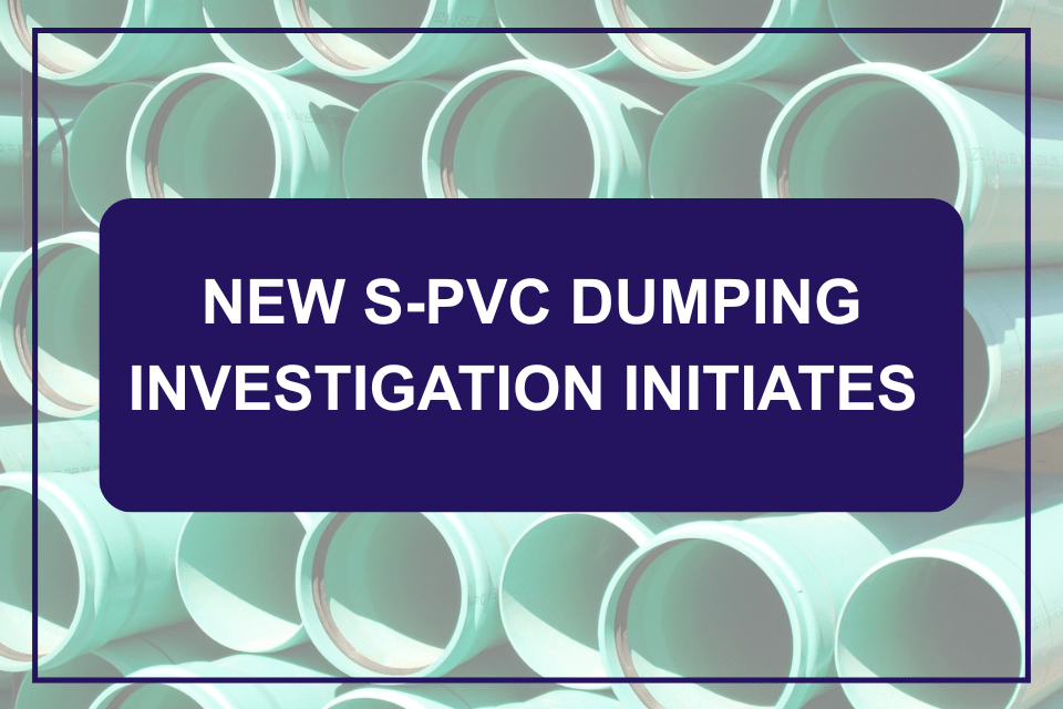 TRA Launches New Investigation into S PVC Dumping Practices
