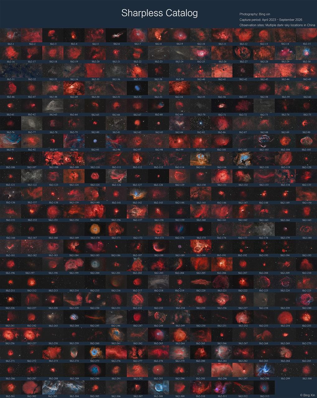 Discover the Complete Sharpless Catalogue: Explore 313 Stunning Nebulae on 2nd October